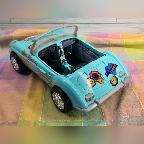 Vintage 1998 Mattel Barbie Green Ferrari GTS Convertible Sports Car - Picture 4 of 7